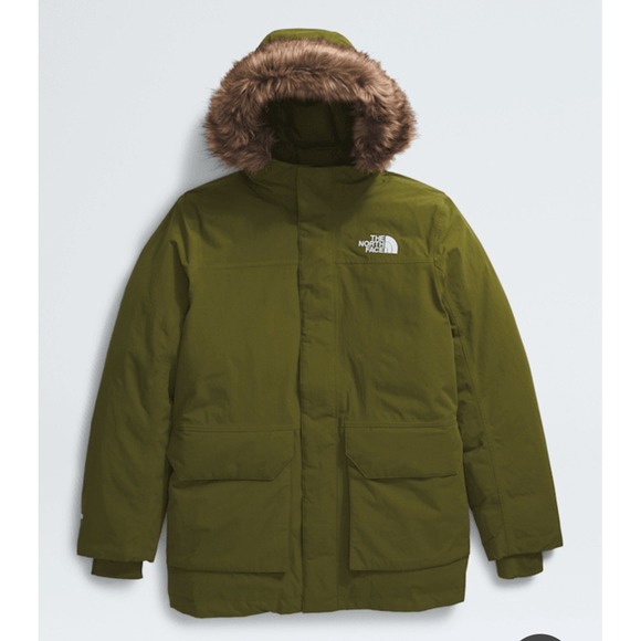 The North Face Mens Explore Farther 550 Fill Down Parka MEDIUM Olive Green NEW - Picture 11 of 11